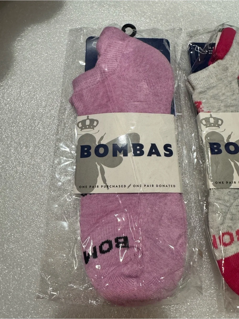 Bombas Women's Pink & Gray No-Show Sock 3-Pack
